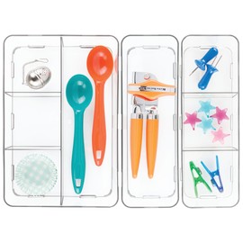 Clarity Interlocking Divided Drawer Organizer 4S 8" x 12" x 3"