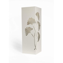 Mango Steam White Tall 21.75" Japanese Ginkgo Leaf Umbrella/Cane/Walking Stick Holder, Stand, Rack Organizer