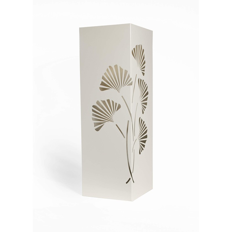 Mango Steam White Tall 21.75" Japanese Ginkgo Leaf Umbrella/Cane/Walking Stick