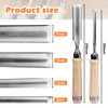 ATOPLEE 4PCS Wood Chisel Set,Curved Inner Bevel Woodworking Chisel Chrome