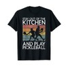 Pickleball Sport Saying Out Of Kitchen Men's Pickleball T-Shirt, black