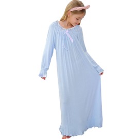 MileyMarla Girls' Lace Nightgowns Soft Cotton Sleepwear Dress Toddler 3-12 Years