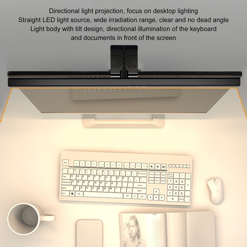 Monitor Light Bar 3 Switchable Light Modes Stepless Dimmable Touch