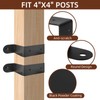 Rasugarlary 8 Pcs Black Metal 4x4 Post Brackets, Thickness 2mm