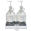 128 fl oz Glass & Resin Laundry Detergent Dispenser Set,