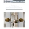 SORWDUERM Antique Brass Door Knob Passage Door Knobs Interior Door
