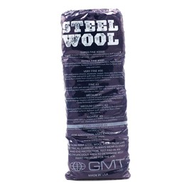 GMT Steel Wool #4 Coarsest Grade Hand Pads; Pack of 16 Pads (Case of 12 Packs); For The Toughest Industrial Cleaning Jobs; Remove Paint, Varnish, & Rust (117007)
