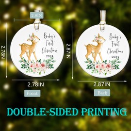 Baby First Christmas Ornament, My First Christmas Ornament, New Born Baby Boy Girls Gift, My First Christmas Ornament for New Born Baby Boys Girls Parents Grandparents