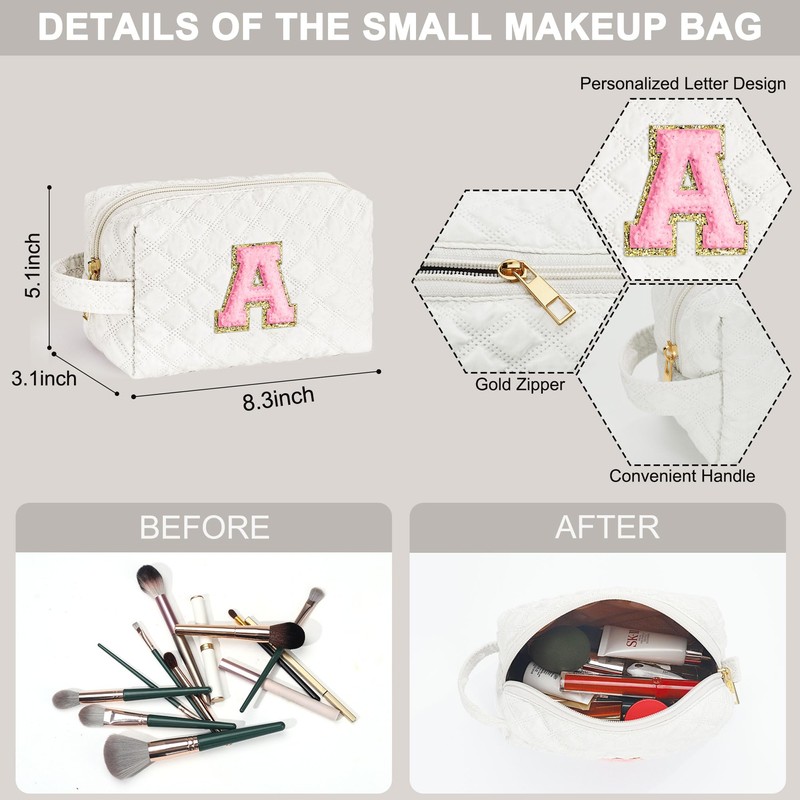 YOOLIFE Womens Travel Makeup Bag - Make Up Bag Small