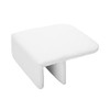 Compact Eyelash Exterior Recliner Side Table White [Side Table, Side