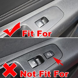 ruihe 4pc Carbon Fiber Color Automobile Door Window Control Panel Cover Trim Fit for Hyundai Elantra N HEV 2021 2022 2023 2024 2025 North American Version