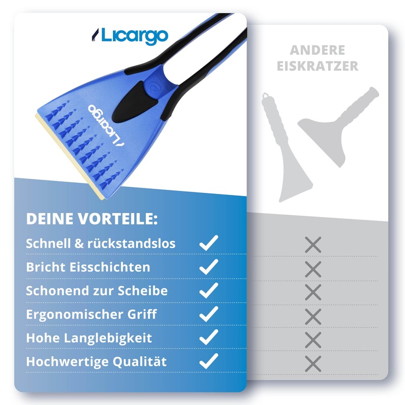 LICARGO Ice Scraper with Glove - Warm & Waterproof Glove,