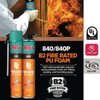 Akfix 840 Fire Block Spray Foam (2x12 Oz.)- Orange Color