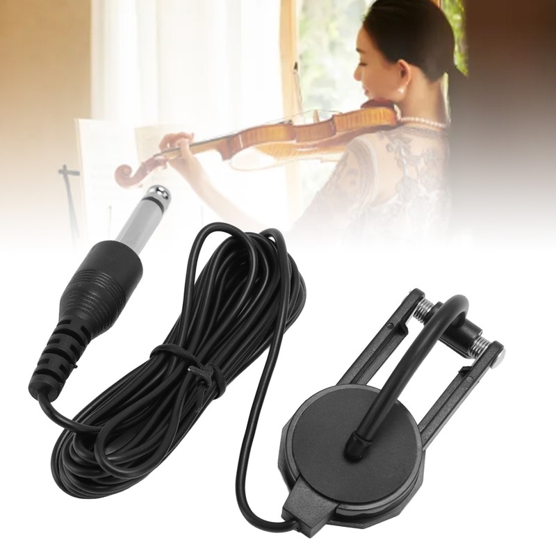 Violin Pickup Professional High Sensitivity 6mm Jack Compact Portable Clip