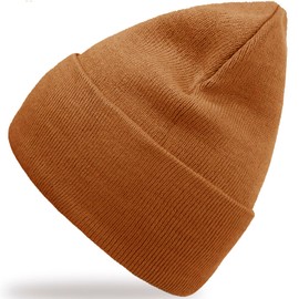 Gloop Winter Hat Fine Knit Beanie Baseball Cap Unisex for Men and Women, curry