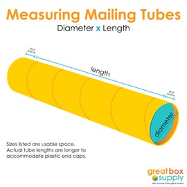 Great Box Supply Heavy-Duty Kraft Mailing Tubes, 3" x 60", Kraft, 24/Case
