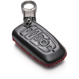 Vitodeco - Funda de piel para llavero inteligente compatible con Ford Escape 2025, Bronco 2025, Explorer 2025, Edge 2025, Expedition 2025, F-150, Mustang 2025, F150 2025 y más modelos (5 botones,