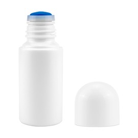 Katigate 50ml Empty Refillable Roll On Bottles, 10 Pcs Liquid Liniment Sponge Head Applicator Dispenser - DIY Essential Aromatherapy Cosmetic Lotion Travel Storage Container Applicator Bottle (White)