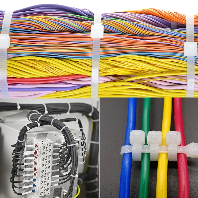 MRKTAO Cable Zip Ties,100 pcs 5.9 Inch Nylon Tie Wraps