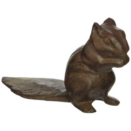 Abbott Collection Jardin Cast Iron Chipmunk Door Wedge/Stopper - Brown (4" H)