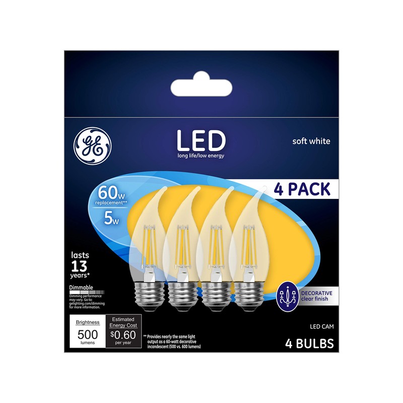 GE Lighting 13173 5W LED CAM Bulb (4 Pack) Medium