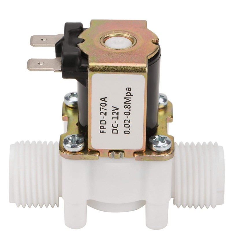 FPD-270A G1/2" NC Normally Closed Solenoid Water Valve, Plastic Solenoid