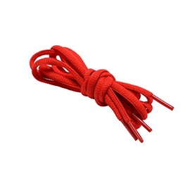 Curtual Oval Shoelaces Half Round 1/4" Shoe Laces for Athletic Shoelaces 5 Colors 8 Different Lengths (54" inches (137 cm), Red)