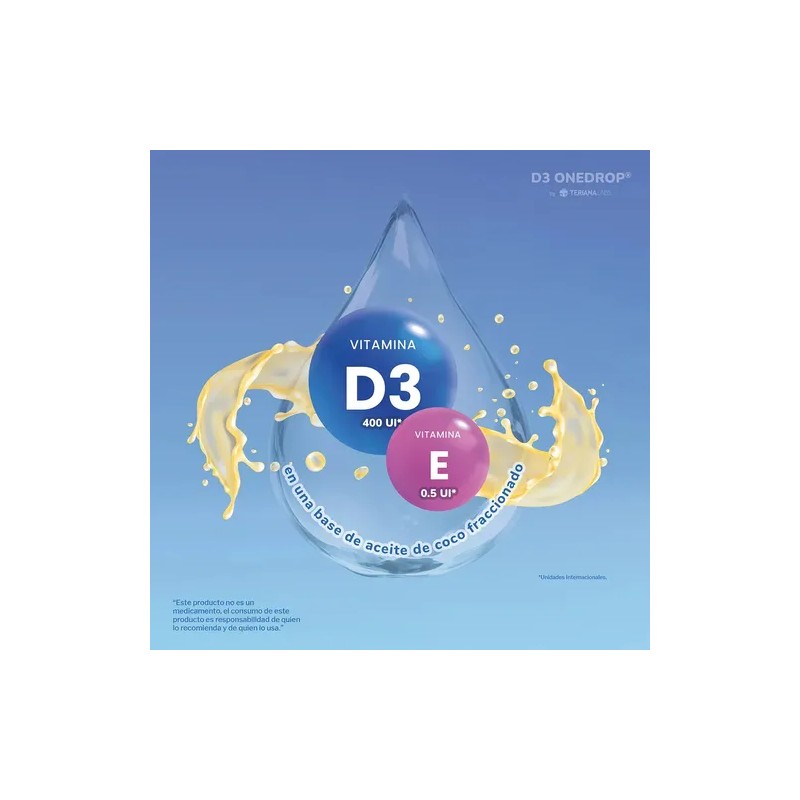 Suplemento D3 ONEDROP en gotas | Frasco de 3ml |