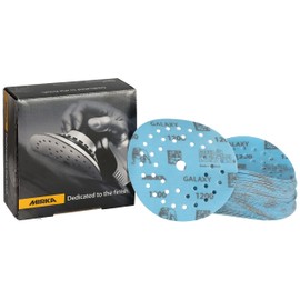 Mirka Galaxy Multifit Sandpaper 5 inch (125mm) - Grit 1200, 50 Discs/Pack - Premium Abrasive for Epoxy Resin, Wood, Metal - Non-Clogging, Self-Sharpening Technology - Ideal for Power Sanders