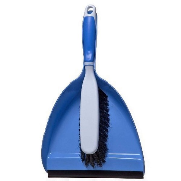 SIMPLE SPACES YB88213L Hand Broom with Dust Pan, 4.5" - 8"