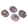 4Pcs Reiki Symbols Stones Smoother Surfaces Engraved Reiki Stones for