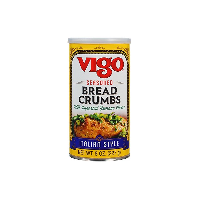Vigo Italian Style Seasoned Bread Crumbs, 8 Ounce (Pack of