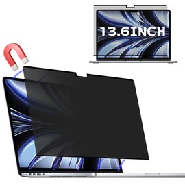 Magnetic Privacy Screen Protector for MacBook Air 13.6" & 2022-2025 (M2/M3/M4) | Removable Anti-Spy Filter & Anti-Glare Shield | Blue Light Blocking [Compatible with A2681/A3133/A3240]