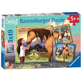 Ravensburger Adventure on Horses 3x49 Piece Jigsaw Puzzle Set for Kids - 08068 - Every Piece is Unique, Pieces Fit Together Perfectly