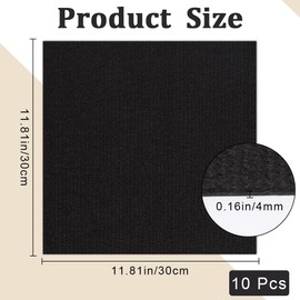 CREATCABIN 10Pcs Carpet Tiles Peel and Stick 12" x 12" Square Carpet Floor Tile Non-Slip Soft Padded Carpet Tiles Self Adhesion Floor Mat for DIY Flooring Home Pets Living Room Bedroom Kitchen Black