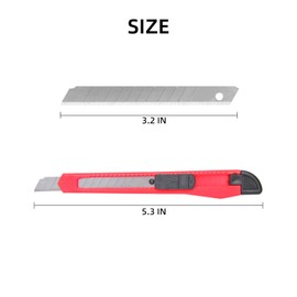 4 Pack Box Cutter Knife, 3-rd Gen Utility Knives, Razor Blade Opener, Utility Knives, Box Cutters Retractable, Small Work Knife by Untrytb