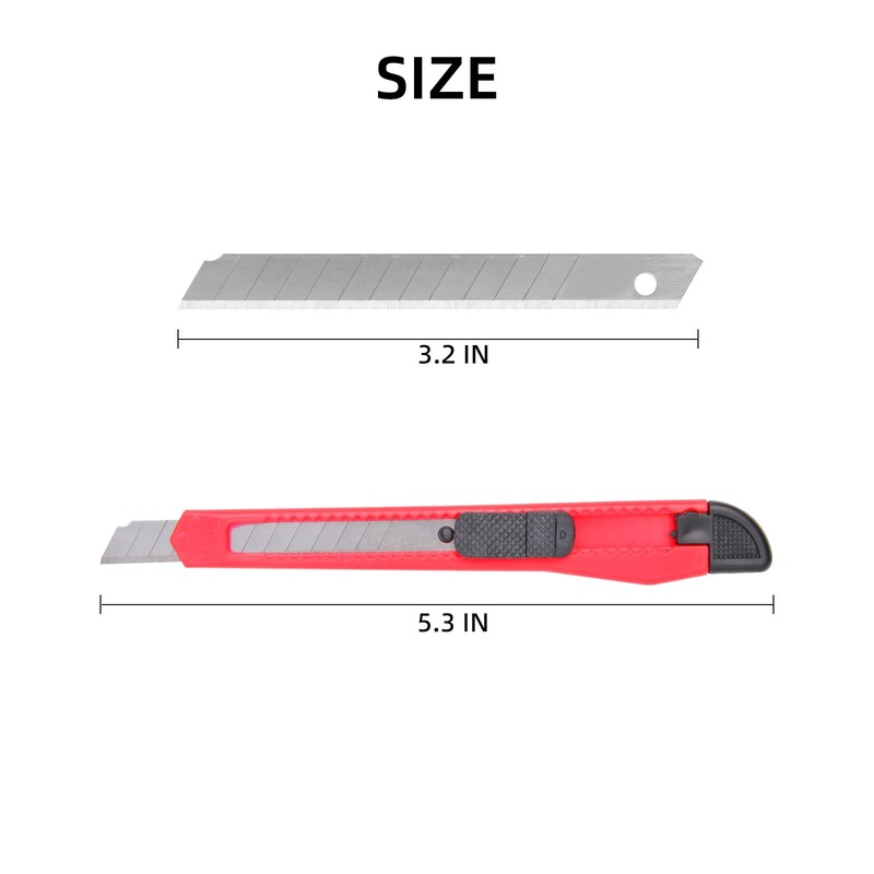 4 Pack Box Cutter Knife, 3-rd Gen Utility Knives, Razor