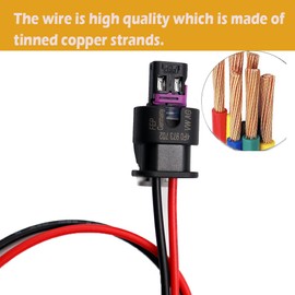 LIZAPUS 2pcs 2-Pin Side Marker Light Connector Compatible with Dodge Durango 2021-2023 4F0973702 Harness Pigtail Plug Wiring