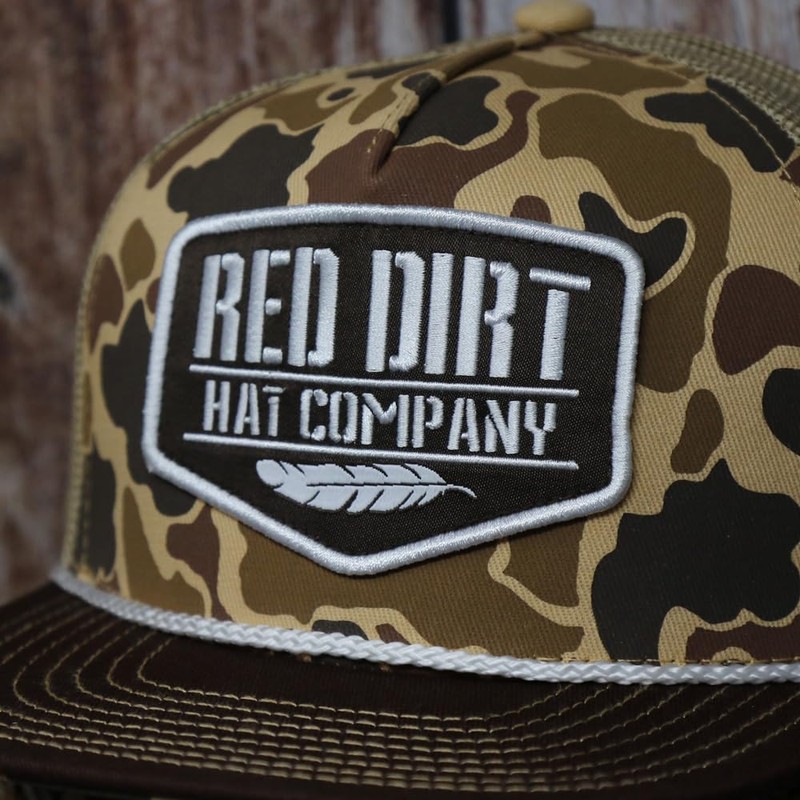 Red Dirt Hat Company Youth Adjustable Snapback Hat, Duck Camo
