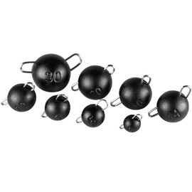 LMAB Tungsten Chebu Sinker Cheburashka Rig Weights Set, Lead Free, Coated, for Finesse Fishing, Bass Fishing & Zander Fishing, Colour Matt Black, Size 2.0g