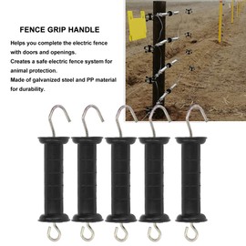 Ausla Pack of 5 Gate Handles, Electric Fence Gate Handles, Insulated Pasture Fence Gate Break Handles, Spring Tension for Fences, Easy to Grip