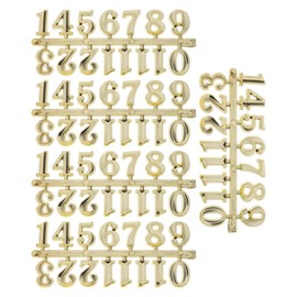 HOMSFOU DIY Clock Numerals 5 Set Clock Numerals Kit Digital Clock Numbers Clock Hands Replacement Wall Clock Repairing Accessories for DIY Clock Golden