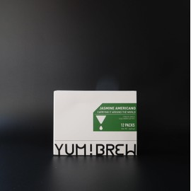 Yum!Brew Instant Jasmine Americano Coffee – Freeze-Dried Yunnan Arabica | 12 Servings | Floral & Smooth | Hot or Cold Brew | No Sugar | Low Calorie | Mini Travel Pods