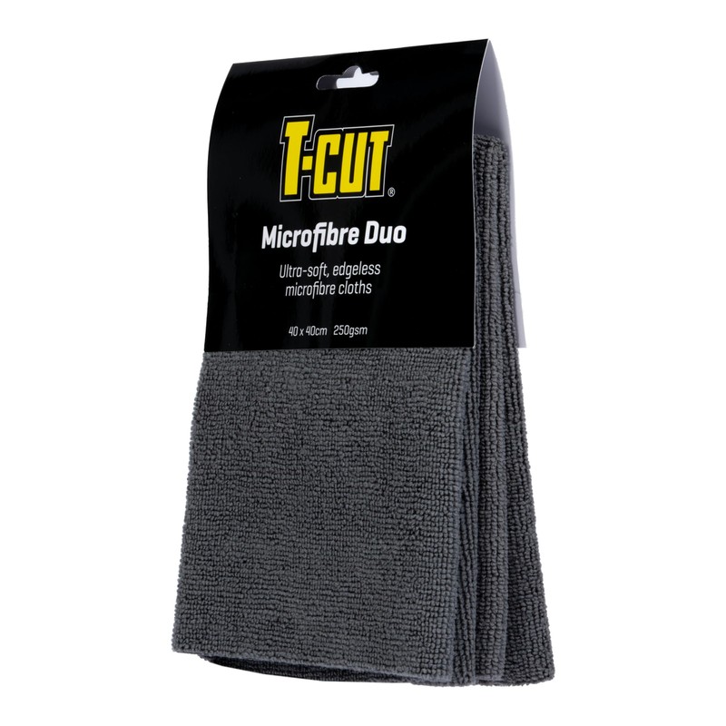 T-Cut Microfibre Cloths Duo, Reusable, Washable Car Cleaning Cloth, Lint