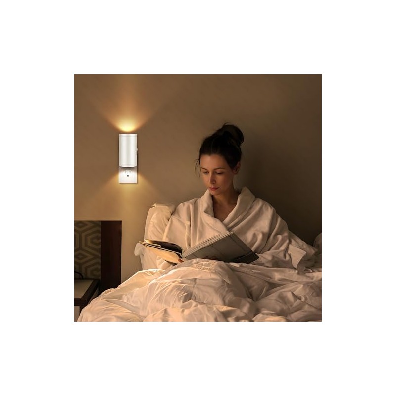 Dimmable Night Lights Plug into Wall, Rotatable Plug-in LED Night