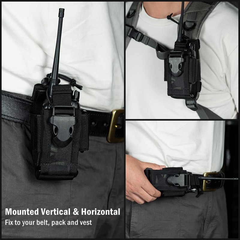 VIPERADE Multi-Purpose Radio Holder Case Intercom Pouch, Adjustable Storage Tool