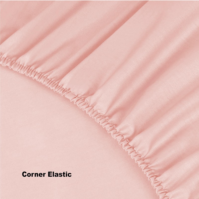 Funky Gadgets Double Fitted Sheet Blush Pink Deep Pocket 12