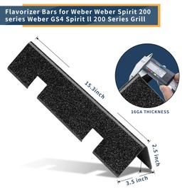 Giaamitiacl Flavorizer Bars 7635 for Weber Spirit GS4 Grill Burner Covers Replacement for Spirit I & II 200 E210 S210 E215 E220 S220,Porcelain-enameled Flavor Bar for Weber Spirit 2 Parts 67045 69796