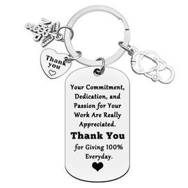 Xiahuyu Thank You Gifts for Nurse Practitioner NP Nurse Keychain Nurse Appreciation Gifts Leaving Retirement Nurse Week Nurse Day Birthday Christmas Gifts for Nurse Employee Coworker