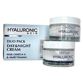 Delfanti-Milano Delfanti Milano • HYALURONIC • Age Defying DUO pack • Day + Night Creams • Face, Neck Décolleté Moisturizing Cream for Firming, Tightening and Wrinkles • Made in Italy